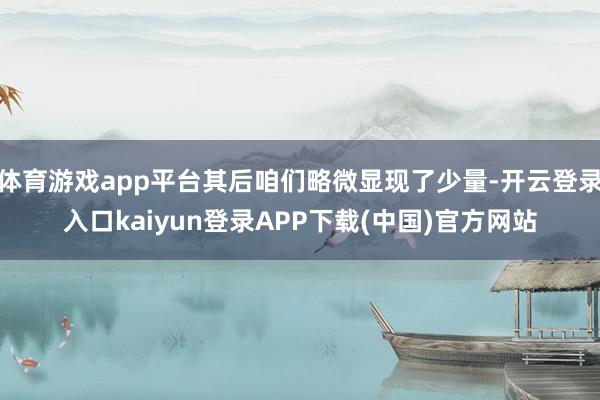 体育游戏app平台其后咱们略微显现了少量-开云登录入口kaiyun登录APP下载(中国)官方网站