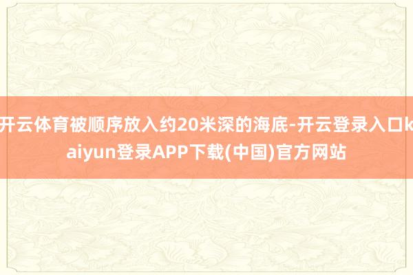 开云体育被顺序放入约20米深的海底-开云登录入口kaiyun登录APP下载(中国)官方网站